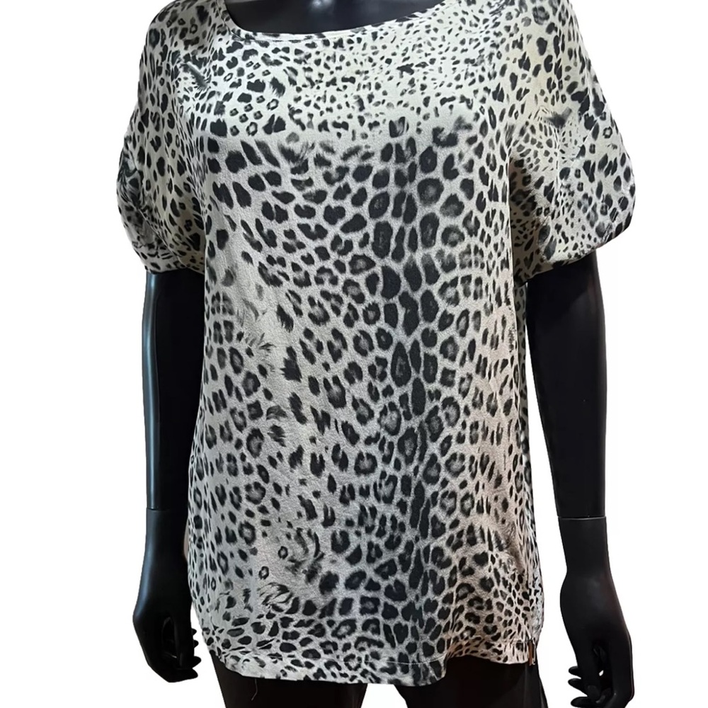 pierre balmain Animal Print Blouse. Black & white. Size xs